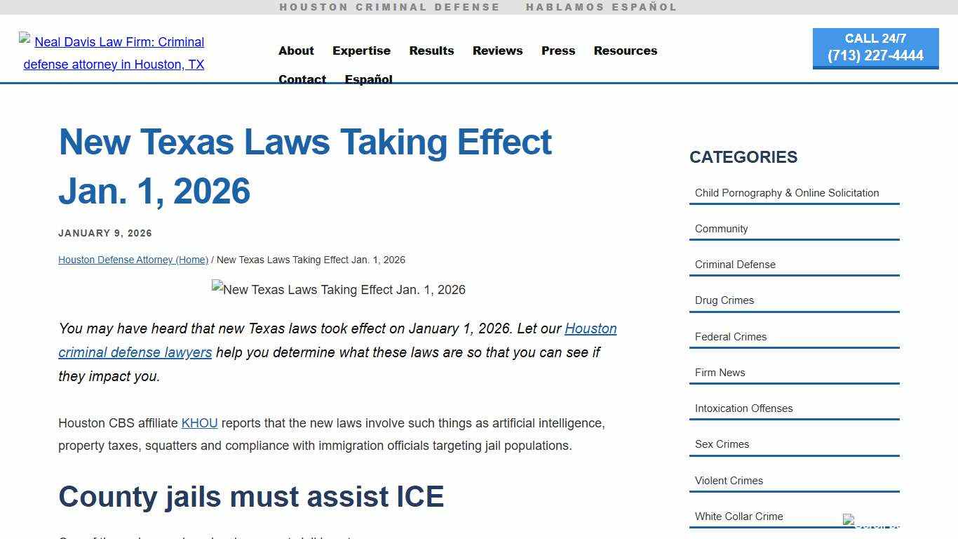New Texas Laws for 2026: What Houston Residents Need To Know